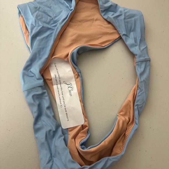 J.Crew Curved-Waist Cheeky Bikini Swim Bottom Size M Baby Blue - Picture 7 of 7